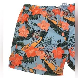 Batman Surfing Tropical Swim Surf Shorts - Men’s XL - Like New